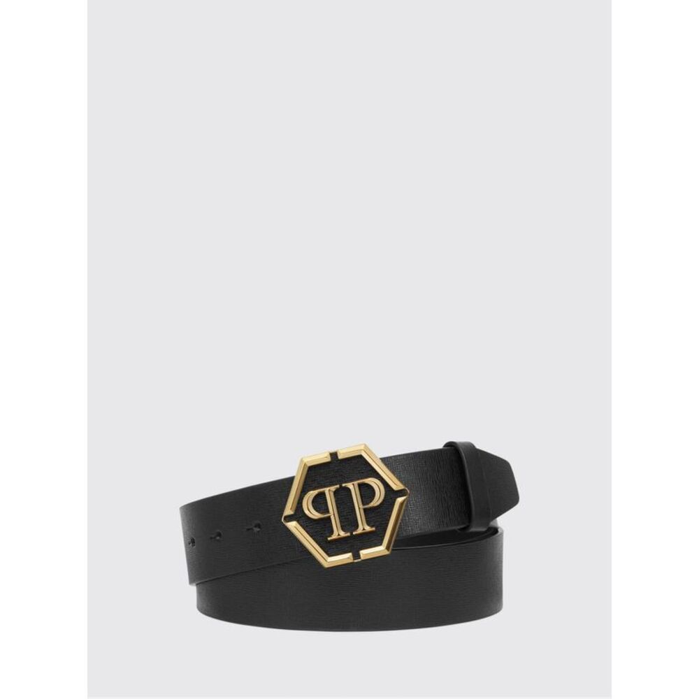 Philipp Plein Men Embossed Leather Belt Philipp Plein
